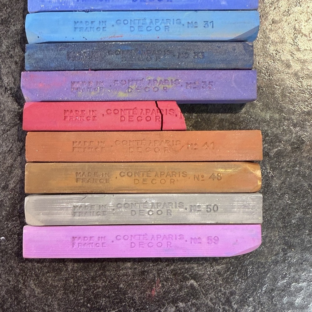Vintage Conte‎ Carres Decor 24 Pastels Colors VHTF Complete - Picture 12 of 13
